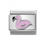 Nomination Silver Shine Enamel Pink Flamingo Charm
