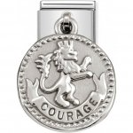 Nomination Silver Shine Round Silver Courage Charm