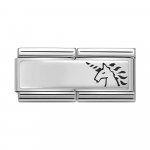 Nomination 18ct Silver Shine Double Unicorn Charm - 330710-13