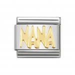 Nomination 18ct Gold Nana writings Charm.