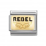 Nomination Enamel & 18ct Rebel angel Charm