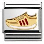 Nomination 18ct & Enamel Red Stripe Trainer Charm.