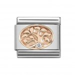 Nomination 9ct Rose CZ Tree of Life Charm