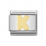 Nomination 18ct Gold Initial K Charm.