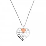 Silver & Rose Gold plate Heart of Yorkshire Pendant