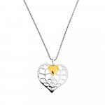 Azendi Silver & Gold plate Heart of Yorkshire pendant