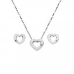 Hot Diamonds Silver Diamond Heart Stud Earrings & Pendant Set