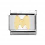 Nomination 18ct Gold Initial M Charm.