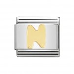 Nomination 18ct Gold Initial N Charm.