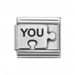 Nomination Silver Oxidised You Jigsaw (You Me) Charm