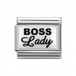 Nomination Silver Shine Boss Lady Charm