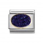 Nomination 18CT Oval Midnight Blue Drusie Agate Charm