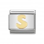 Nomination 18ct Gold Initial S Charm.