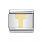 Nomination 18ct Gold Initial T Charm.