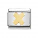 Nomination 18ct Gold Initial X Charm.