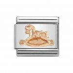 Nomination 9ct Rose Gold Rocking Horse Relief Charm