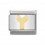Nomination 18ct Gold Initial Y Charm.