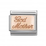 Nomination 9ct Rose Plate God Mother Charm