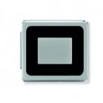 Nomination Stainless Steel & Enamel Rectangular Plate Frame Black Ikons Charm.