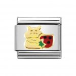 Nomination 18ct Gold & Enamel Hamster with Strawberry