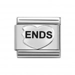 Nomination Silver Classic Silver Ends (Best Friends) Heart Charm