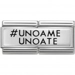 Nomination 18ct Classic Silver #UNOAME UNOATE Double Charm