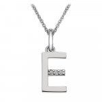 Hot Diamonds Silver Diamond set Initial E Pendant on Chain