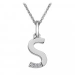 Hot Diamonds Silver Diamond set Initial S Pendant on Chain