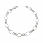 Silver Ornate Link Ladies Bracelet