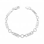 Silver Ornate Celtic Link Ladies Bracelet