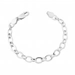 Silver Bold Oval Link Ladies Bracelet