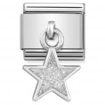 Nomination Glitter Star Dangle in Silver Charm.