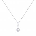 DiamonFire Sterling Silver Marquis Pave Pendant