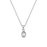 Hot Diamonds Silver Diamond set White Topaz Pendant - April