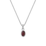 Hot Diamonds Silver Diamond set Garnet Pendant - January