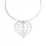 Azendi Silver Heart of Yorkshire pendant on wire