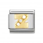 Nomination 18ct Gold CZ set Initial Z Charm.