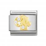 Nomination 18ct Gold CZ set Capricorn ZODIAC Charm.