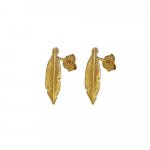 Azendi Silver Gold Vermeil Feather Spirited Away Earrings