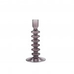 Glass Amethyst 18.5CM Candle Holder - 4975444