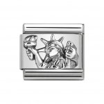 Nomination Silver Oxidised Statue of Liberty Charm