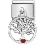 Nomination Tree of Life Enamel & Silver Charm.
