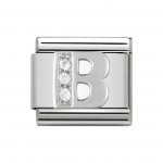 Nomination Silver Shine, CZ Initial B Charm.