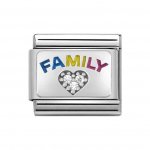 Nomination Silver Shine CZ Heart FAMILY Classic Charm
