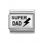 Nomination Silver Shine Classic Super Dad Charm