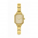 Paris Classic Yellow Gold PVD & Rectangular Gold Glitter Dial Watch