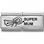 Nomination Super Mum Silver Shine Double Charm