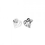 Azendi Silver Heart of Yorkshire Stud Earrings.