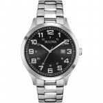 Mens Bulova Quartz Essentials Stainless Steel Watch 96B274