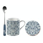 Victoria And Albert Sunflower Can Mug, Spoon And Coaster Set